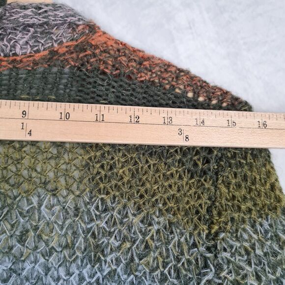 Anthropologie Duster Cardigan Womens OS Gray Striped Open Knit Lightweight - Picture 11 of 16